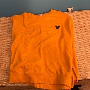 large mustard mickey sweater